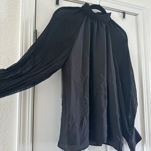 NWT Zara Blouse with sheer ballon sleeves